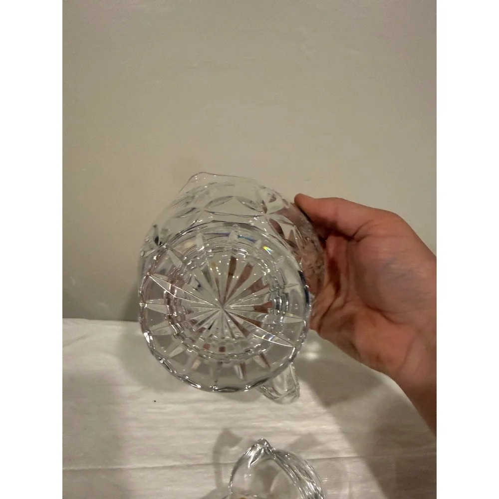 Waterford Crystal Gravy Boat with Ladle Clear Excellent Cut Glass Ireland